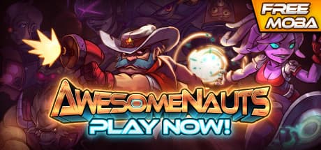 Awesomenauts - the 2D moba Steam header artwork