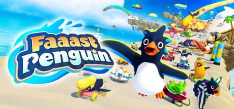 Faaast Penguin Steam header artwork